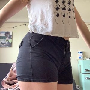 American eagle high rise/waited denim/jean shorts